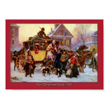Christmas Coach 1795 by Jean Leon Ferris Print