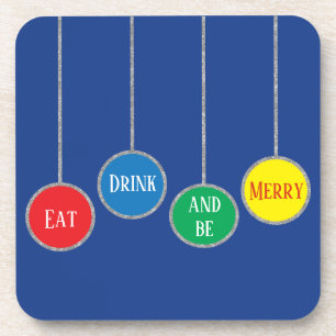 Christmas Coasters Colourful Ornaments