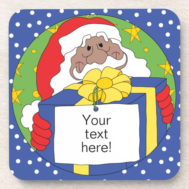 Christmas Coasters Santa of Colour Presents (Front)