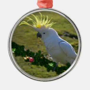 Christmas Cockatoo Bird in Australia Metal Tree Decoration