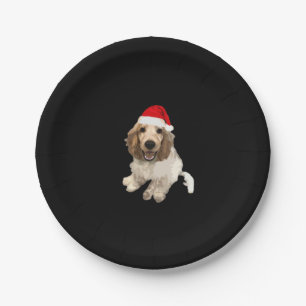Christmas Cocker Spaniel (White) Essential T-Shirt Paper Plate