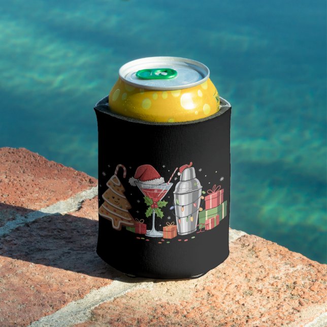 Christmas Cocktail Espresso Martini Drinking Party Can Cooler (In Situ Pool)