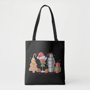 Christmas Cocktail Espresso Martini Drinking Party Tote Bag