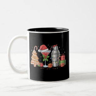 Christmas Cocktail Espresso Martini Drinking Party Two-Tone Coffee Mug