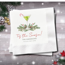Christmas Cocktail Holiday Party Martini Paper