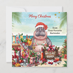 Christmas Cocktail Party Greeting Card 