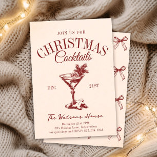 Christmas Cocktail Party Holiday Social Club Invitation