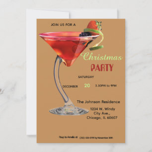 Christmas cocktail party Invitation
