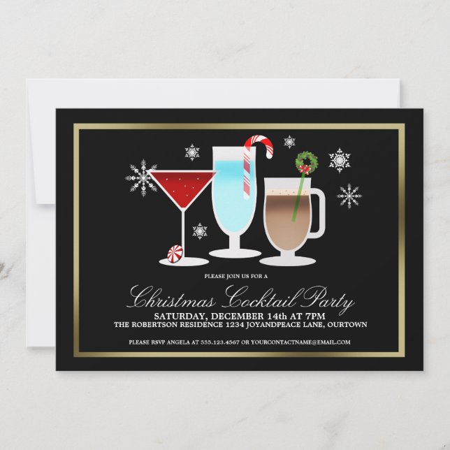 Christmas Cocktail Party Invitation (Front)