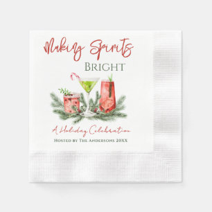 Christmas Cocktail Party Making Spirits Bright  Napkin