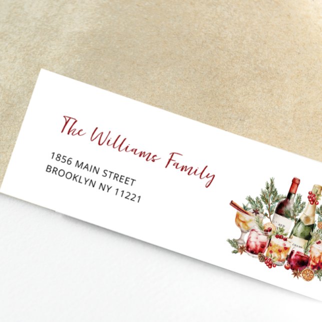 Christmas Cocktail Party Return Address Labels (Creator Uploaded)