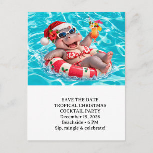 Christmas Cocktail Pool Party Invitation