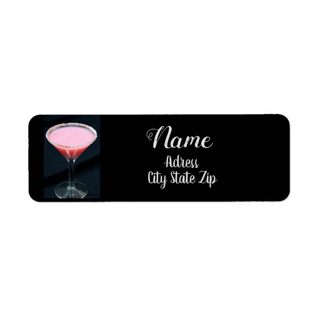 ***CHRISTMAS COCKTAIL* RETURN ADDRESS LABEL (Front)
