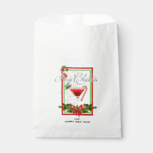 Christmas Cocktail Watercolor Art Favour Bags