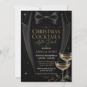 Christmas Cocktails After Dark Invitation