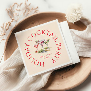 Christmas Cocktail's Elegant Party Napkin