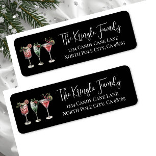 Christmas Cocktails Festive Return Address