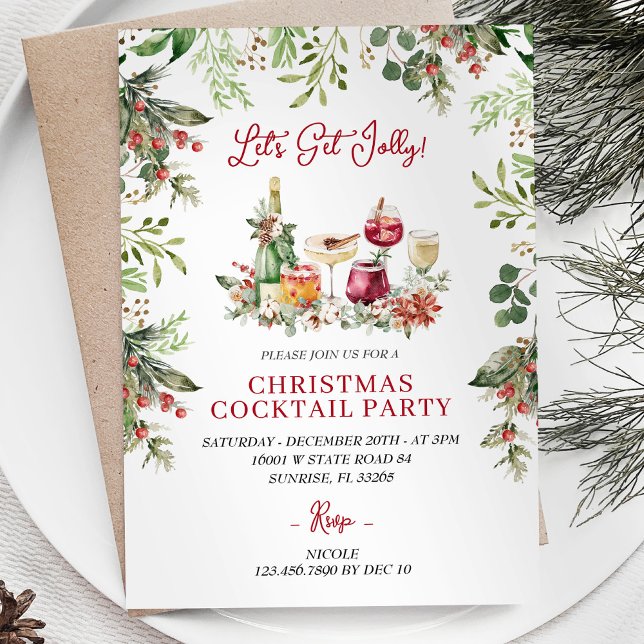  Christmas Cocktails Lets Get Jolly Invitation  (Creator Uploaded)