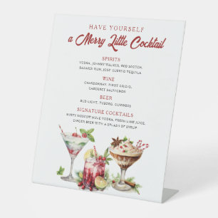 Christmas cocktails Merry holiday bar sign