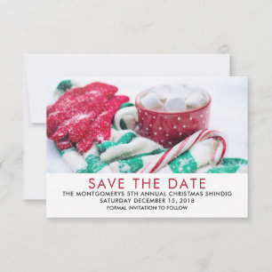 Christmas Cocoa Candy Cane Scarf & Mitts Save The Date