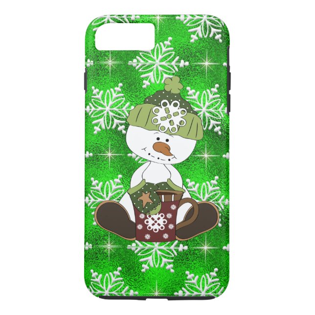 Christmas cocoa snowman iPhone 7 plus case tough (Back)