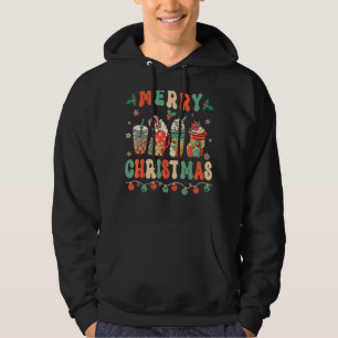 Christmas Coffee Cups Winter Snowman Cookies Groov Hoodie