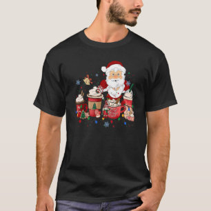 Christmas Coffee Latte Skeleton Merry Xmas Coffee T-Shirt