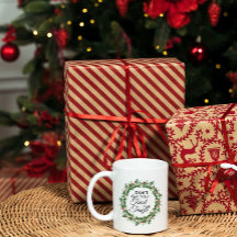 Christmas Coffee Mug - Tinsel Tangel - Wreath