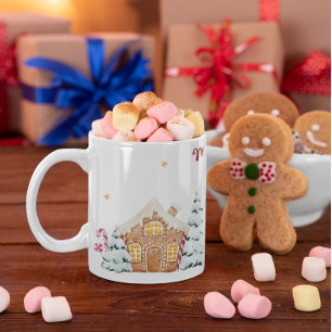 Christmas Coffee Mug With Gingerbread House