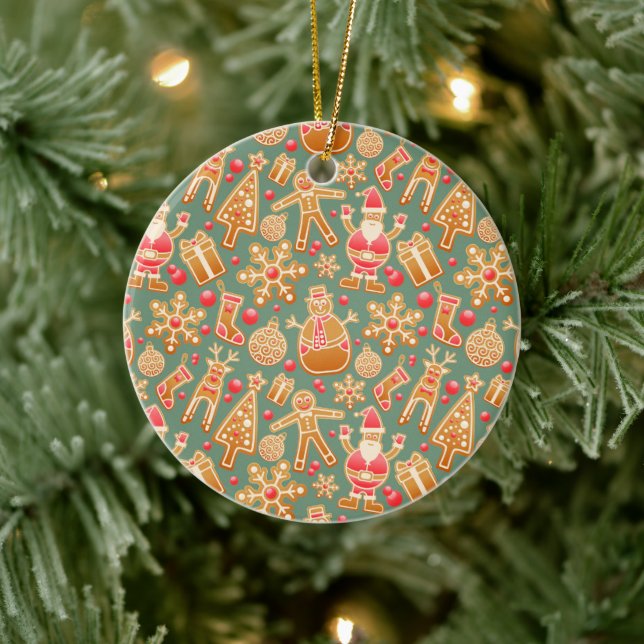 Christmas Collage Ceramic Tree Decoration (Tree)