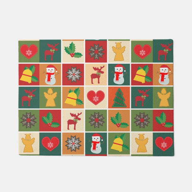 Christmas Collage Door Mat (Front)