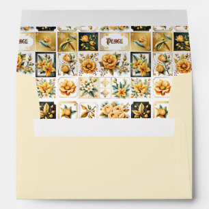 Christmas Collage in Gold Envelope