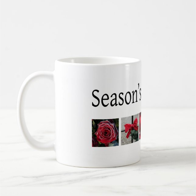 Christmas Collage in Red Coffee Mug (Left)