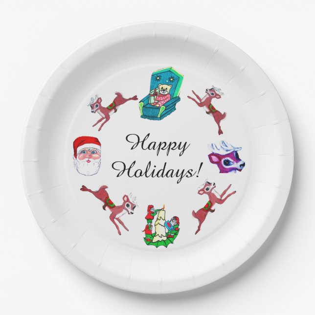 CHRISTMAS COLLAGE  PAPER PLATE (Front)