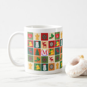 Christmas Collage with Monogram Coffee Mug