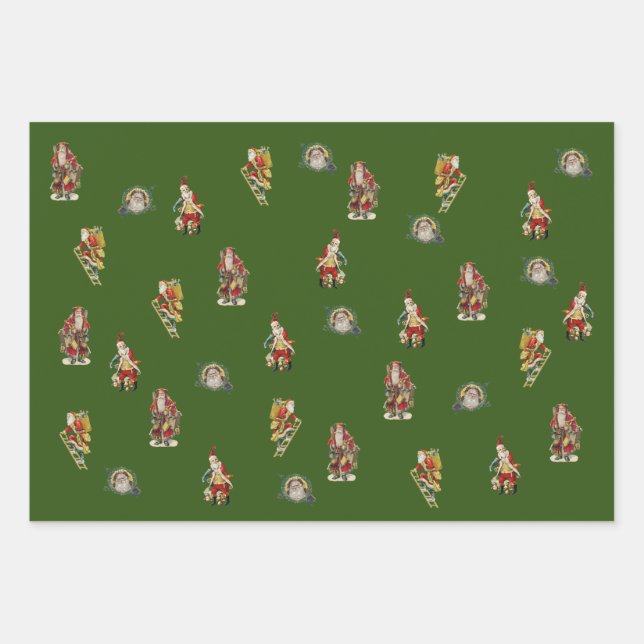 Christmas Collages Wrapping Paper Sheets (Front)