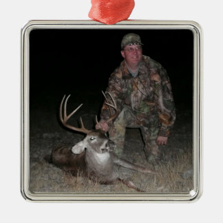 Christmas Collection Deer Hunter's Add Photo Metal Tree Decoration