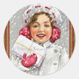 Christmas Collection Victorian Girl Stickers