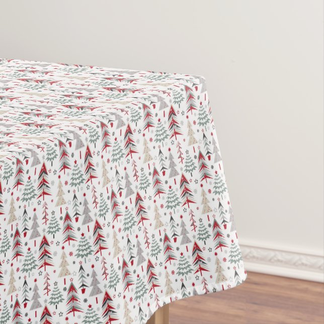 Christmas colorful Christmas tree Tablecloth (In Situ)