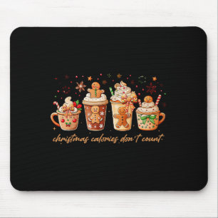 Christmas Colories Don't Count Gingerbread Men Hot Mouse Pad
