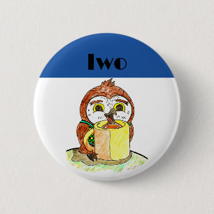 Christmas Coloured IWO Pin/ 6 Cm Round Badge