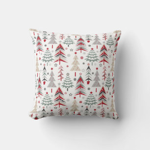 Christmas ,colourful ,Christmas tree ,red ,green Cushion