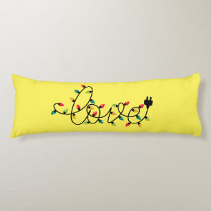Christmas Colourful Lights Love Text-45872 Body Cushion