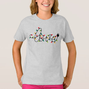 Christmas Colourful Lights Love Text-45872 T-Shirt