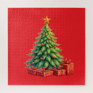 Christmas Colours, Decorated Christmas Tree, Jigsaw Puzzle