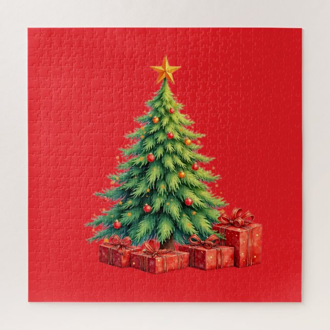 Christmas Colours, Decorated Christmas Tree, Jigsaw Puzzle (Vertical)
