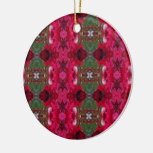 Christmas Colours Kaleidoscope Circle Ornament