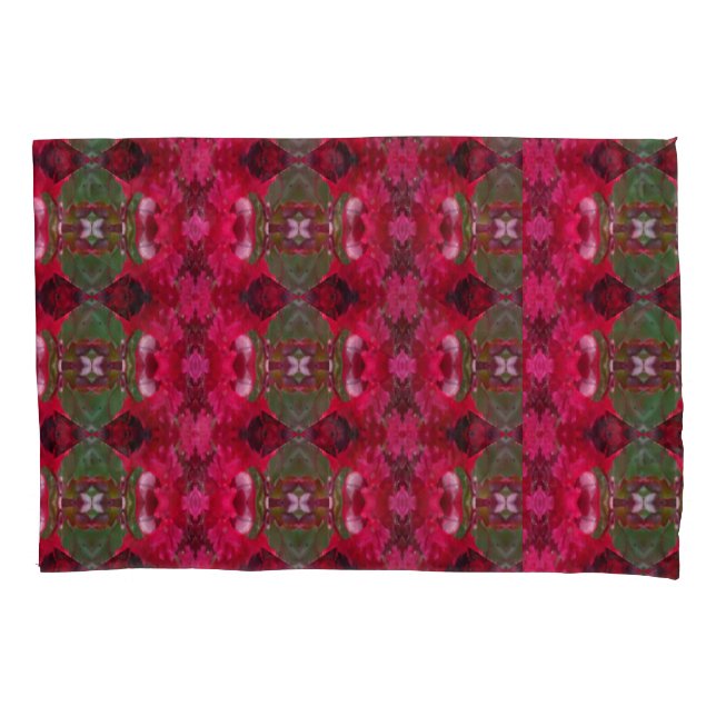 Christmas Colours Kaleidoscope Pillowcase (Front)