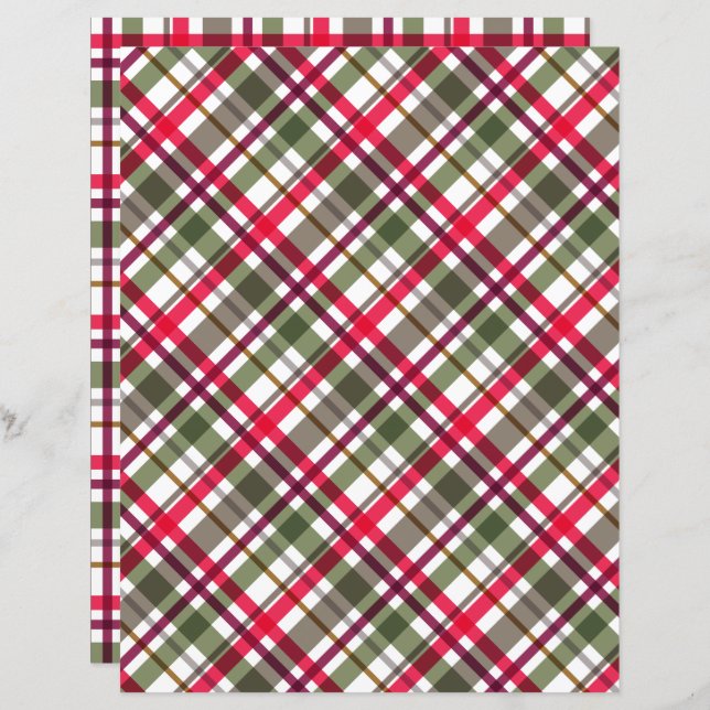 Christmas Colours Plaid  (Front/Back)