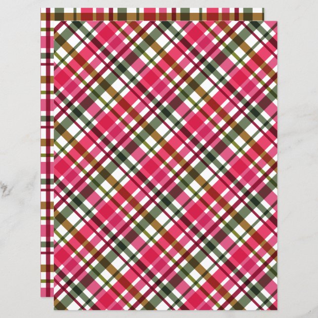 Christmas Colours Plaid  (Front/Back)